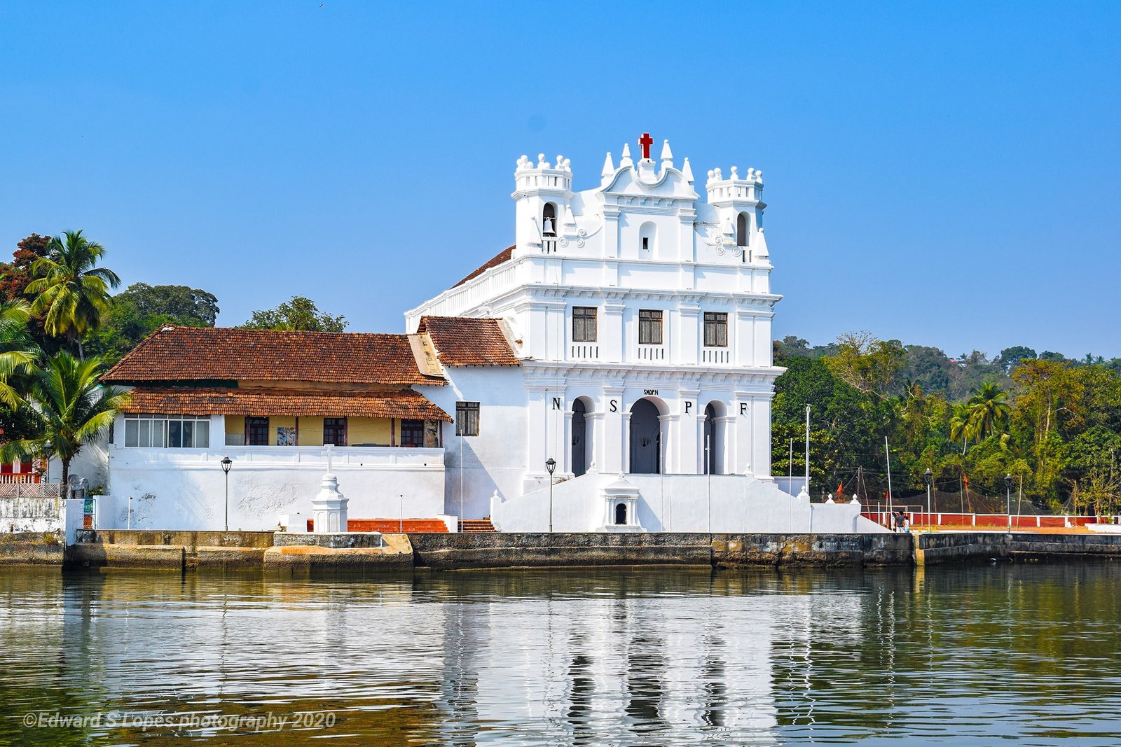 Most beautiful church near porvorim goa on riverside