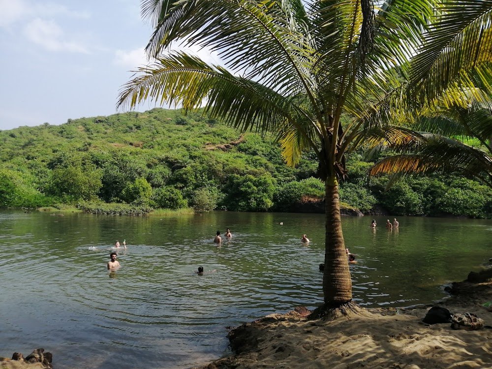 sweet water lake besides beach goa